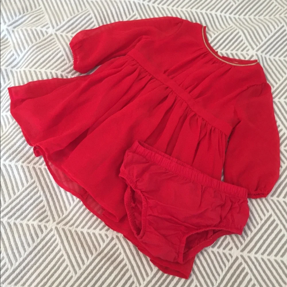 Osh Kosh B’gosh Red Formal Baby Dress 9-12 M